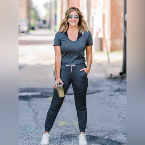 Vuori Gray Jumpsuit - Picture 2 of 11